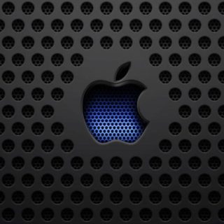 Apple Hitam Biru iPhone4s Wallpaper