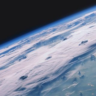 Bumi dan Antariksa biru iPhone4s Wallpaper
