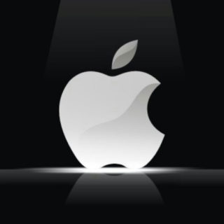 Apple hitam dan putih iPhone4s Wallpaper