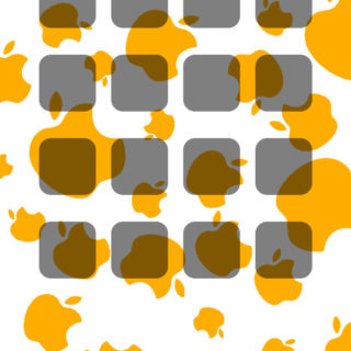 Shelf apple keren oranye iPhone4s Wallpaper
