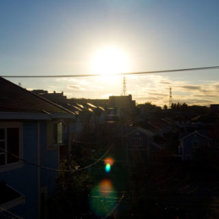 Pemandangan bangunan matahari langit iPhone4s Wallpaper