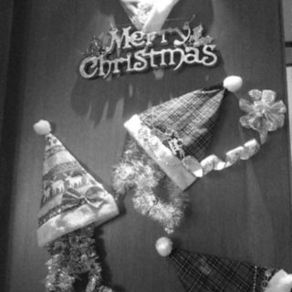 Natal hitam dan putih iPhone5s / iPhone5c / iPhone5 Wallpaper
