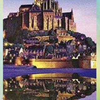 Mont-Saint-Michel night view iPhone5s / iPhone5c / iPhone5 Wallpaper