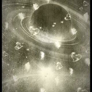 Planet hitam dan putih iPhone5s / iPhone5c / iPhone5 Wallpaper