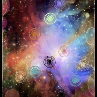 Lingkaran ruang iPhone5s / iPhone5c / iPhone5 Wallpaper