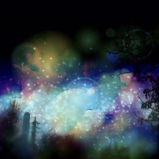 Cahaya pemandangan malam iPhone5s / iPhone5c / iPhone5 Wallpaper