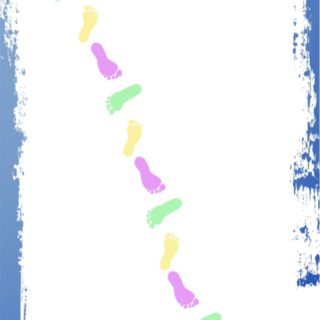 Jejak kaki biru iPhone5s / iPhone5c / iPhone5 Wallpaper