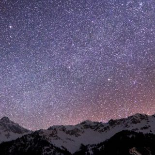 pemandangan Hoshi gunung salju iPhone5s / iPhone5c / iPhone5 Wallpaper