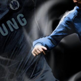 Chara sepakbola biru iPhone5s / iPhone5c / iPhone5 Wallpaper