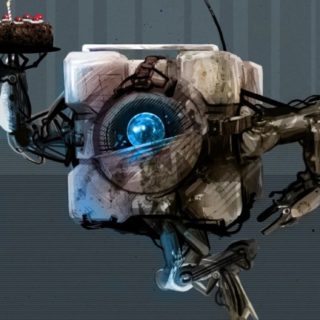 Chara robot biru iPhone5s / iPhone5c / iPhone5 Wallpaper