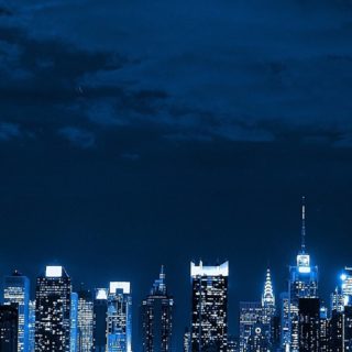 Malam hitam lansekap kota iPhone5s / iPhone5c / iPhone5 Wallpaper