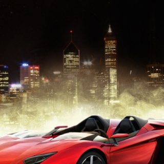 Kendaraan mobil merah iPhone5s / iPhone5c / iPhone5 Wallpaper