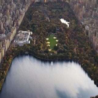 Taman kota pemandangan iPhone5s / iPhone5c / iPhone5 Wallpaper