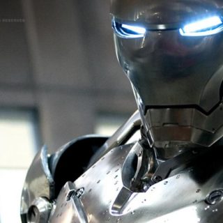 Karakter perak Iron Man iPhone5s / iPhone5c / iPhone5 Wallpaper