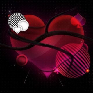 Perempuan Keren Hitam Heart iPhone5s / iPhone5c / iPhone5 Wallpaper