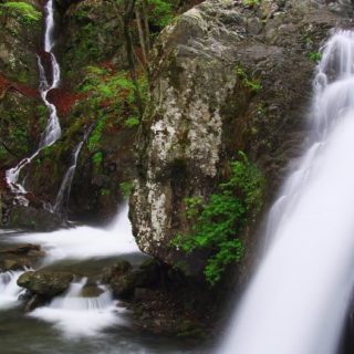 pemandangan Waterfall iPhone5s / iPhone5c / iPhone5 Wallpaper