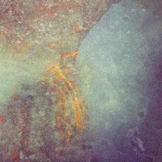 Pola bulan oranye ki ungu iPhone5s / iPhone5c / iPhone5 Wallpaper