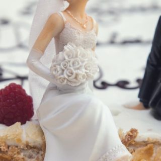 Lucu gadis boneka dan wanita untuk pernikahan iPhone5s / iPhone5c / iPhone5 Wallpaper