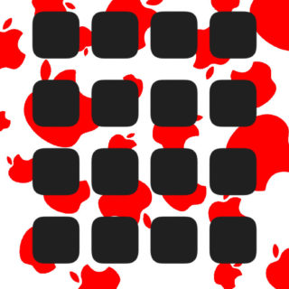 Lucu rak apel merah iPhone5s / iPhone5c / iPhone5 Wallpaper