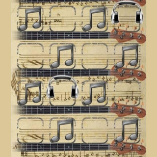 rak musik catatan kuning iPhone5s / iPhone5c / iPhone5 Wallpaper