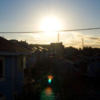 pemandangan bangunan matahari langit iPhone5s / iPhone5c / iPhone5 Wallpaper