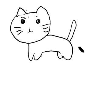 Ilustrasi kucing putih iPhone5s / iPhone5c / iPhone5 Wallpaper