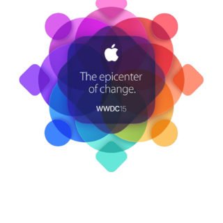 Logo Apple berwarna-warni WWDC15 iPhone5s / iPhone5c / iPhone5 Wallpaper