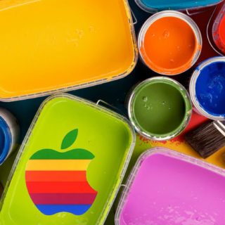 logo Apple berwarna-warni iPhone5s / iPhone5c / iPhone5 Wallpaper