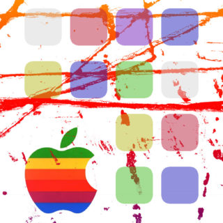 Apple logo rak warna-warni iPhone5s / iPhone5c / iPhone5 Wallpaper