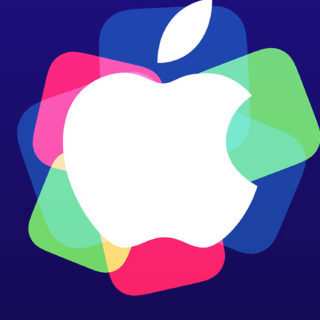 Apple logo event ungu warna-warni iPhone5s / iPhone5c / iPhone5 Wallpaper