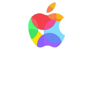 Logo Apple berwarna-warni putih iPhone5s / iPhone5c / iPhone5 Wallpaper
