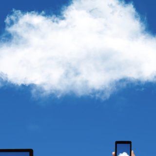 Awan biru PC iPhone5s / iPhone5c / iPhone5 Wallpaper
