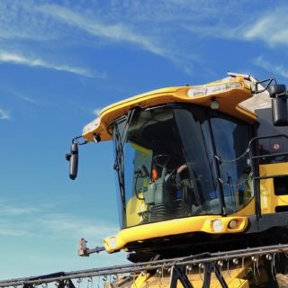 traktor kuning pertanian iPhone5s / iPhone5c / iPhone5 Wallpaper