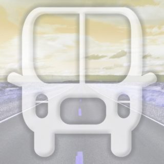 Landscape bus jalan kuning iPhone5s / iPhone5c / iPhone5 Wallpaper