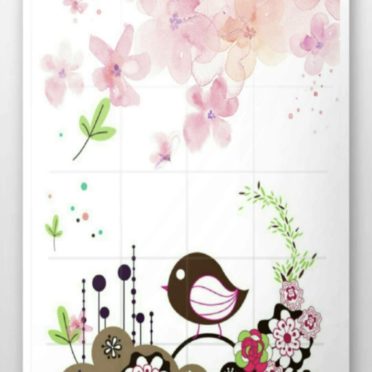 Wallpaper bunga burung iPhone6s / iPhone6 Wallpaper