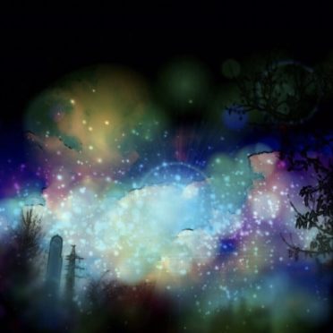 Cahaya pemandangan malam iPhone6s / iPhone6 Wallpaper