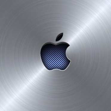 Logo Apple keren perak biru iPhone6s / iPhone6 Wallpaper