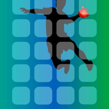 ﾠrak  biru  hijau  Apple logo handball iPhone6s / iPhone6 Wallpaper