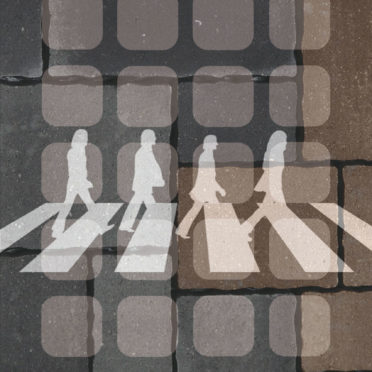 Cobbled illustrations rak Abbey Road-style Hitam iPhone6s / iPhone6 Wallpaper