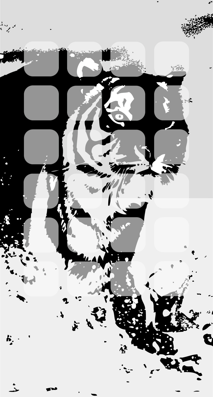 Illustrations Tiger Monochrome Rak Wallpaper Sc Iphone6s