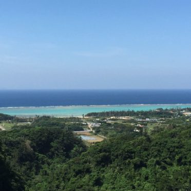 Pemandangan gunung laut langit biru tropis iPhone6s / iPhone6 Wallpaper