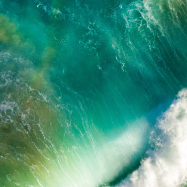 iOS10 gelombang laut biru iPhone6s / iPhone6 Wallpaper