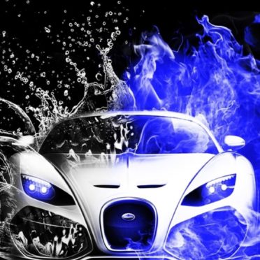 Mobil-mobil Keren air biru hitam-putih iPhone6s / iPhone6 Wallpaper