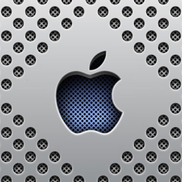 Logo Apple keren perak biru iPhone6s / iPhone6 Wallpaper