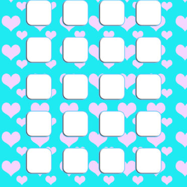 Pola jantung Tosui rak biru untuk anak perempuan iPhone6s / iPhone6 Wallpaper