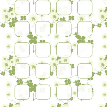 Pola semanggi ilustrasi rak putih hijau iPhone6s / iPhone6 Wallpaper