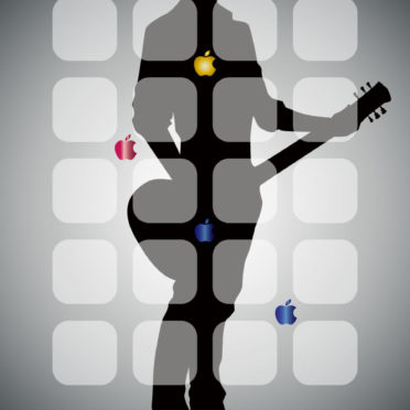 rak dingin karakter apel perak hitam iPhone6s / iPhone6 Wallpaper