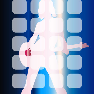 rak Chara Keren apel perak biru iPhone6s / iPhone6 Wallpaper
