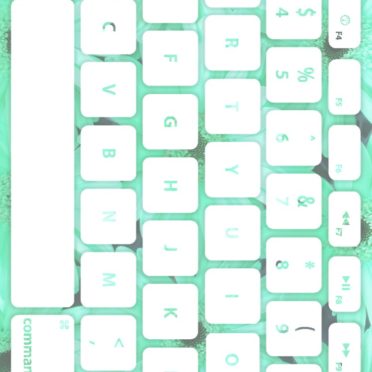 Keyboard bunga Biru-hijau putih iPhone6s / iPhone6 Wallpaper