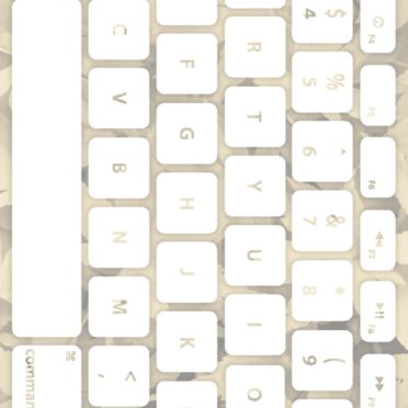 Keyboard daun putih kekuningan iPhone6s / iPhone6 Wallpaper